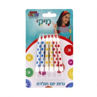 נרות מאויירים מיקי-6 יח'