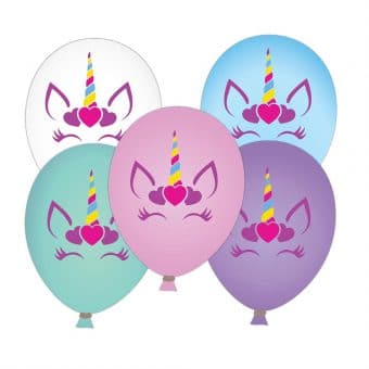 בלון 12" אינץ חד קרן- 5 יח'