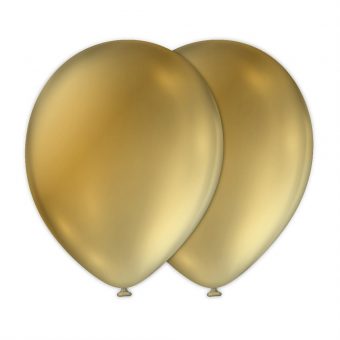 בלון 12" אינץ מטאלי זהב- 10 יח'