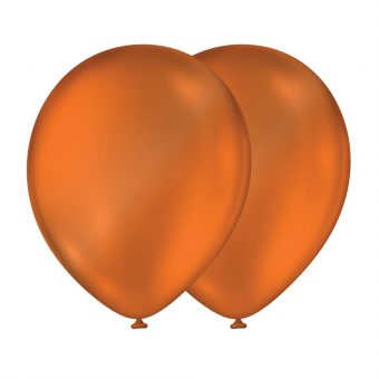 בלון 12" אינץ מטאלי כתום- 10 יח'