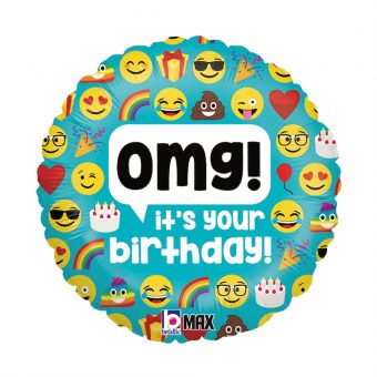 בלון הליום OMG אימוג'י 18''