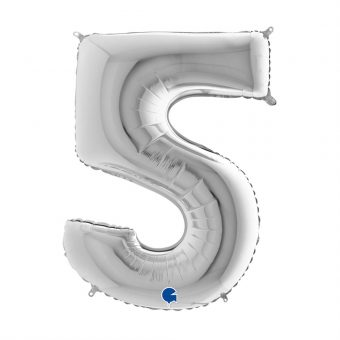 בלון הליום כסוף ספרה 5 26''