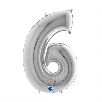 בלון הליום כסוף ספרה 6 26''