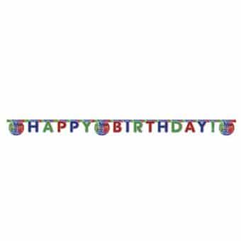 באנר אותיות כוח פיג'יי -HAPPY BIRTHDAY