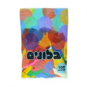 שקית בלונים 100 יח' צבעי פסטל