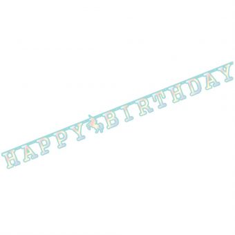 באנר אותיות חד קרן צבעי פסטל- 150 ס"מ