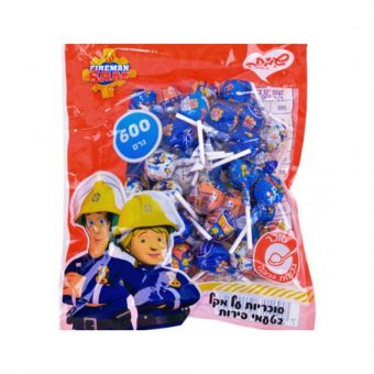מארז סוכריות על מקל בטעמי פירות סמי הכבאי- 50 יח'