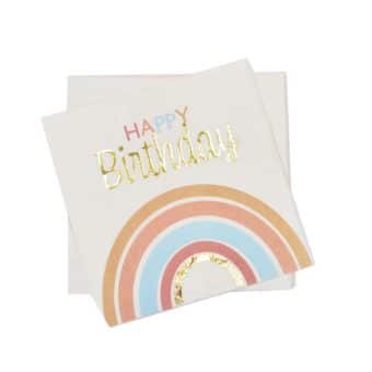 מפיות נייר קשת בענן happy birthday