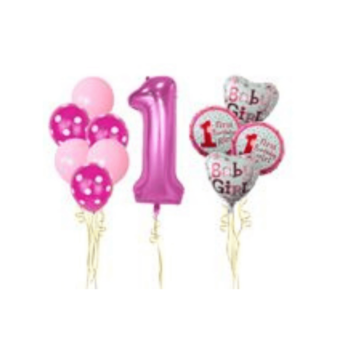 זר FIRST B-DAY GIRLורוד