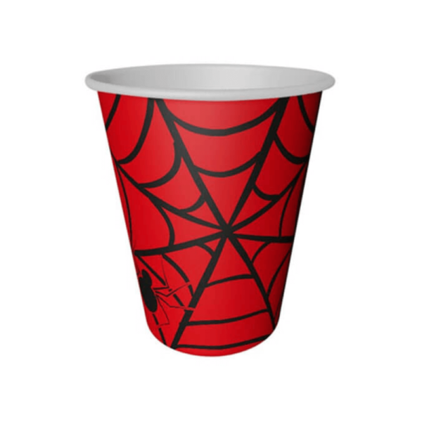 כוסות ספיידרמן בצבע אדום