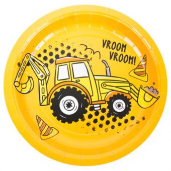 צלחות נייר טרקטורים 8 יח 23 ס'מ