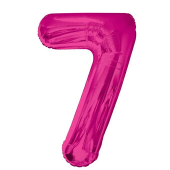 בלון מספר 7 ורוד פוקסיה 34 אינצ