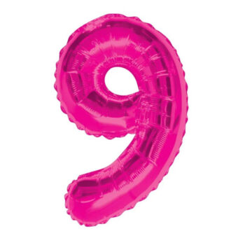 בלון מספר 9 ורוד פוקסיה 34 אינצ