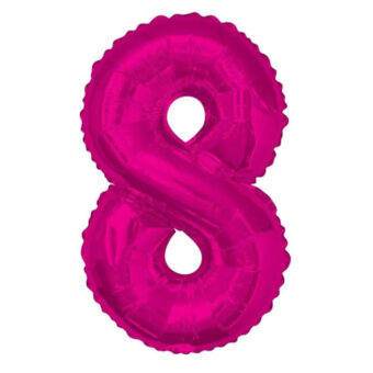 בלון מספר 8 ורוד פוקסיה 34 אינצ