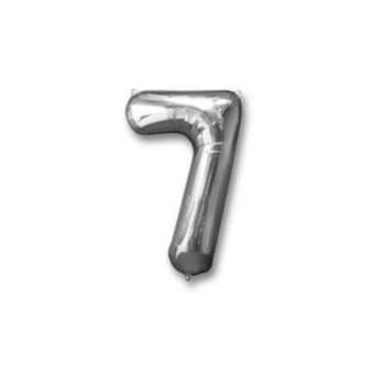 בלון מספר 7 כסף 34 אינצ