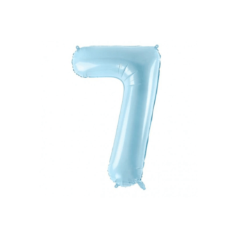 בלון מספר 7 תכלת 34 אינצ