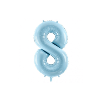 בלון מספר 8 תכלת 34 אינצ
