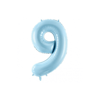 בלון מספר 9 תכלת 34 אינצ