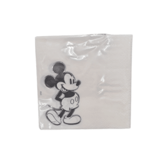 מפיות נייר מיקי מאוס כסף עם הטבעה - 20 יח