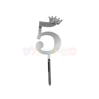 קייק טופר ספרה לעוגה 5 כסף