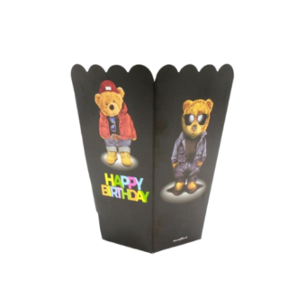 קופסאות פופקורן וחטיפים סט דובי 6 יח'